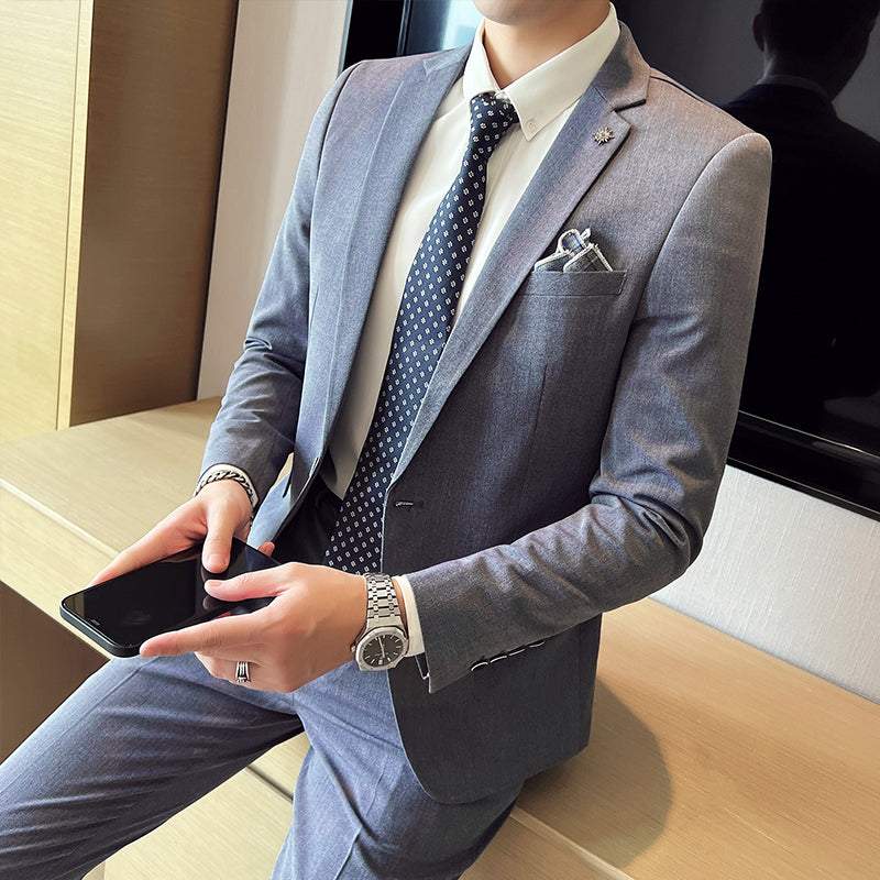 “The Boss” Men’s British Style Designer Lapel Business Suit