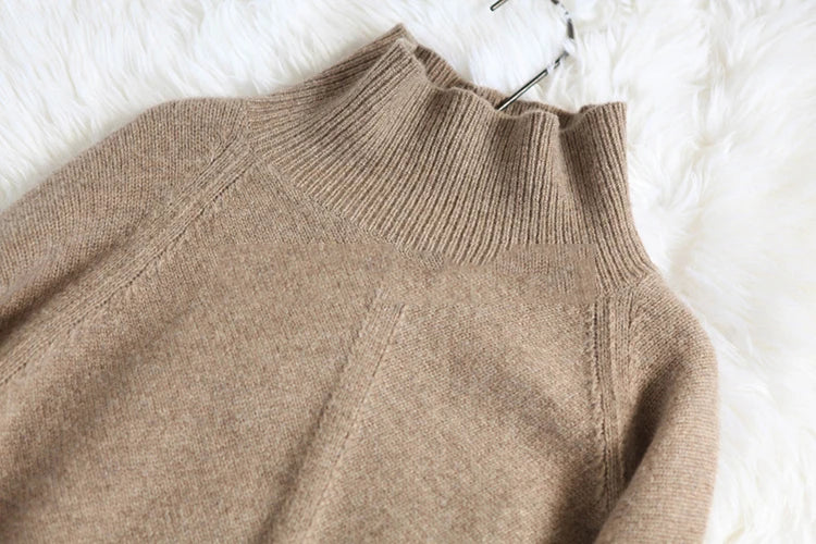 “Autumn” Women’s Paragraph Knitted Designer Cashmere Sweater