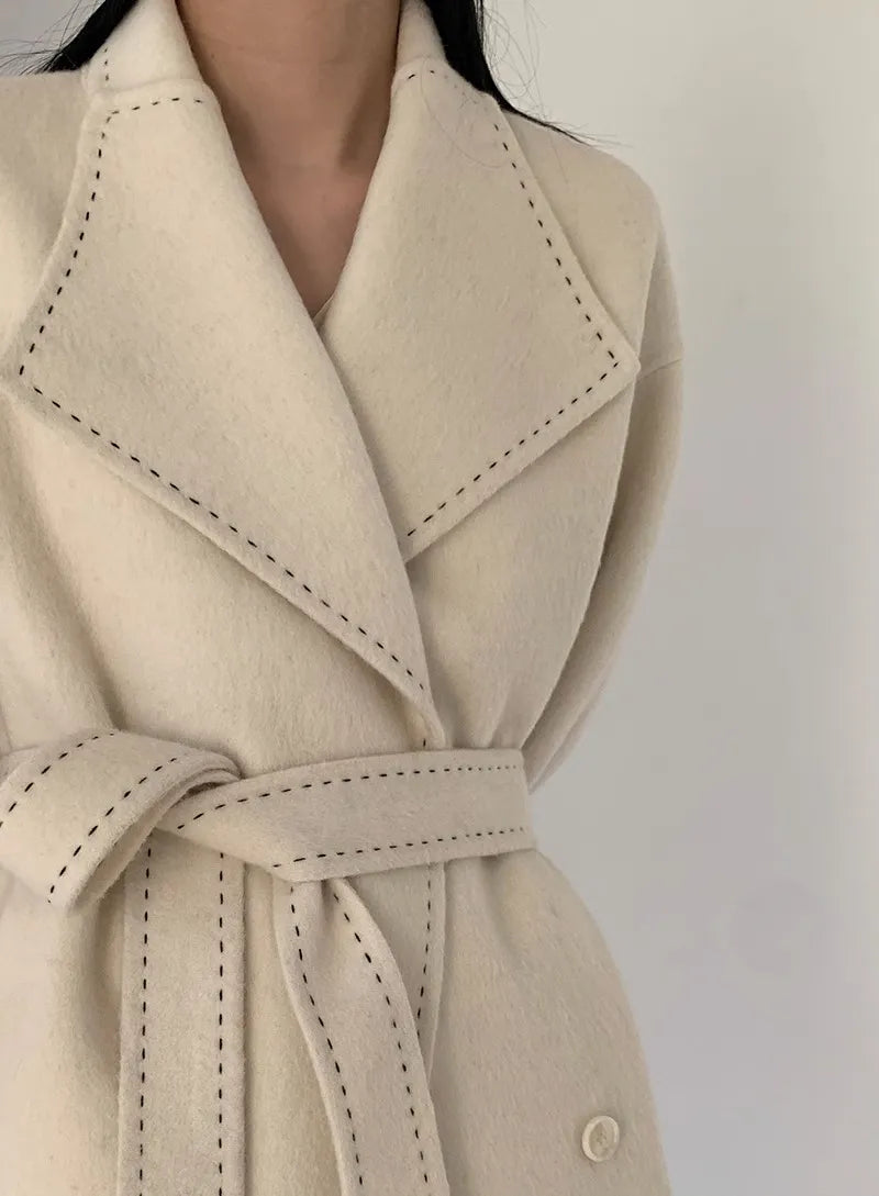 “Grandeur” Women’s Double-Sided Oversized Cashmere Coat