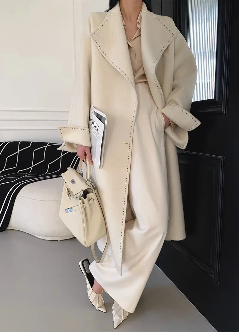“Grandeur” Women’s Double-Sided Oversized Cashmere Coat