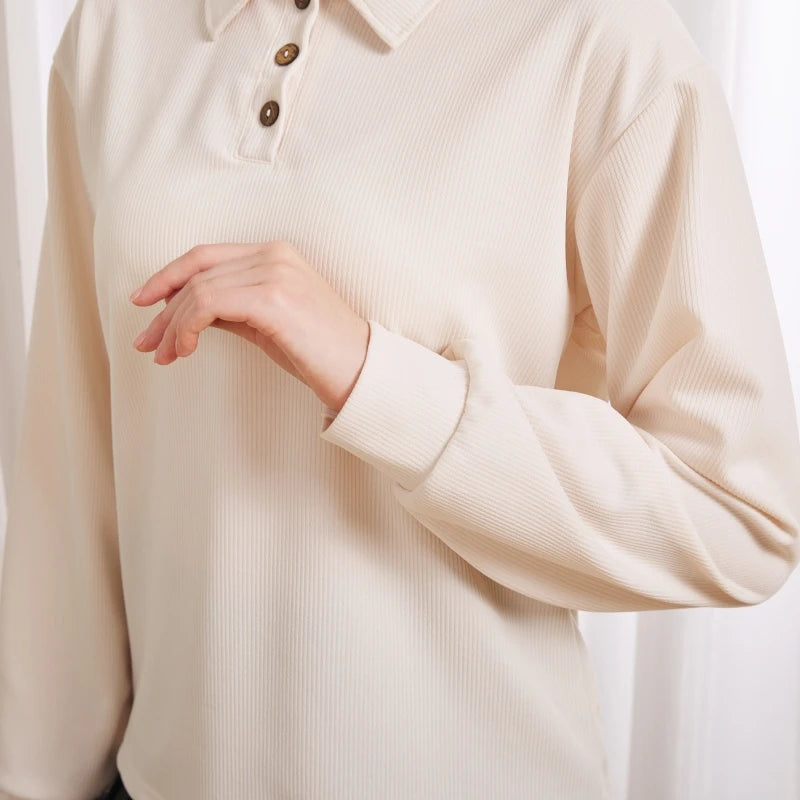 “Yellow” Women’s Casual Designer Button Up Polo Shirt